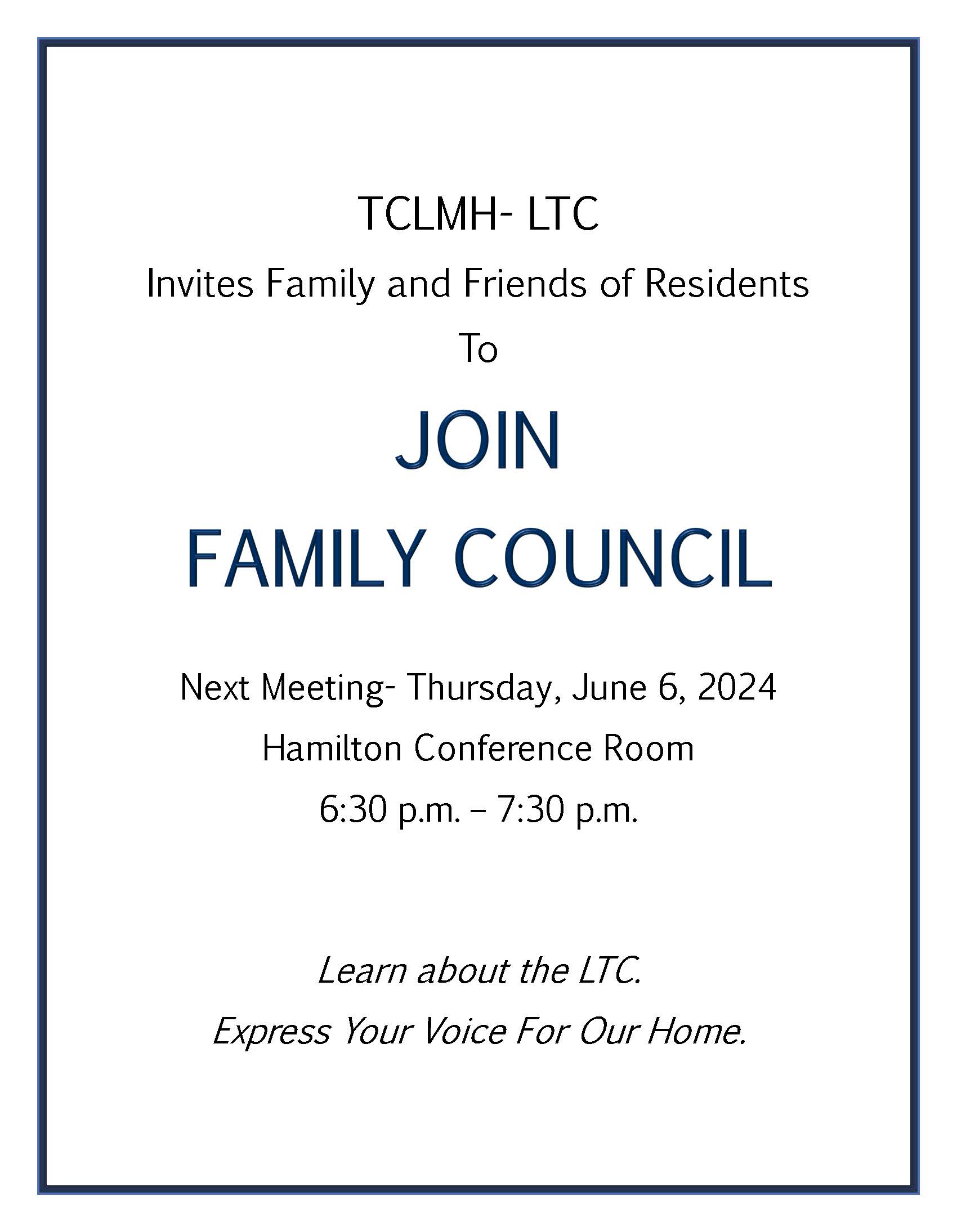 June 2024 Family Council
